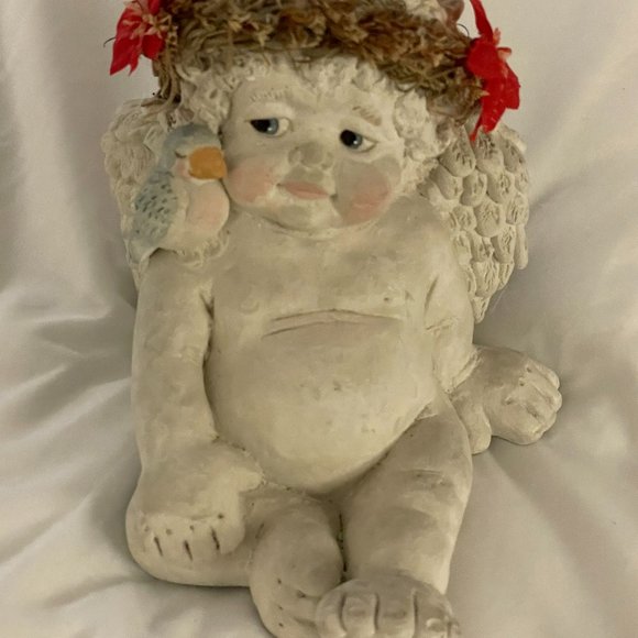 Dreamsicles  "Cherub with Bird" - 4" Figurine - Picture 1 of 5